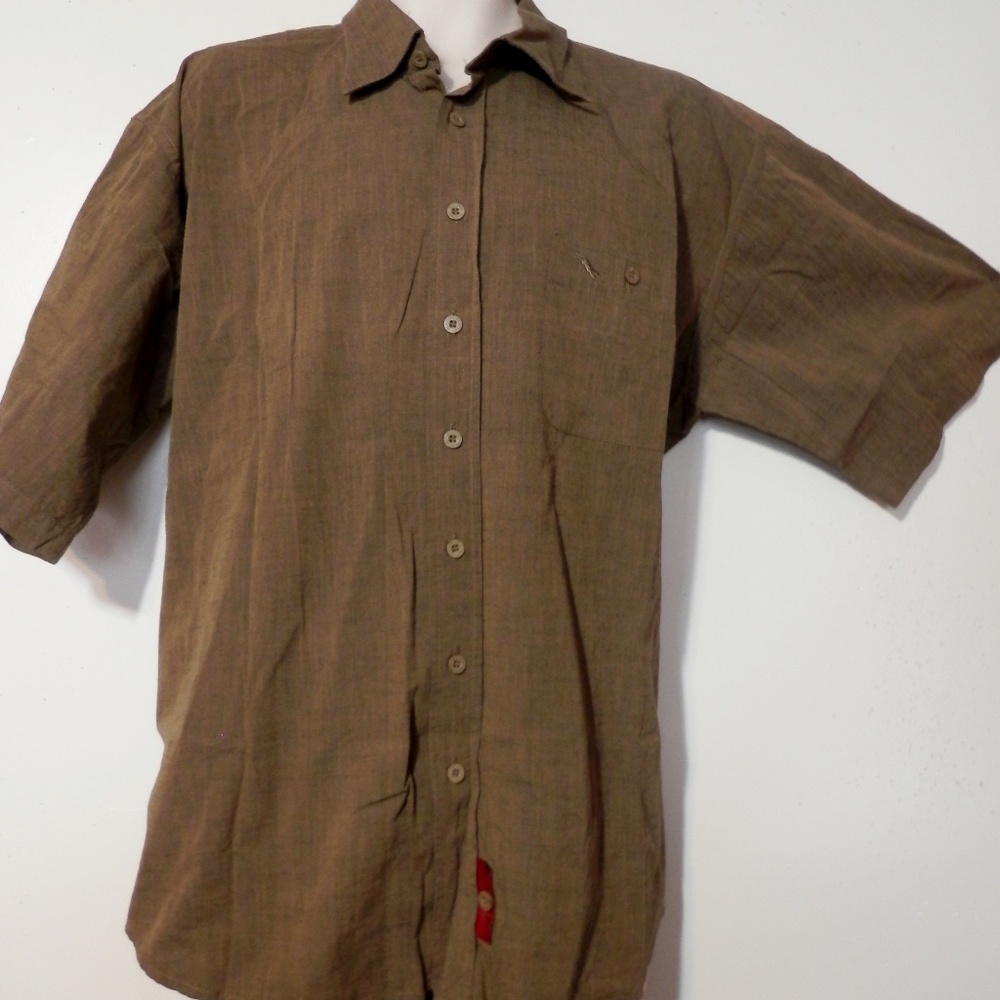 Platini Cougar XXL Mens Button Olive Green Shirt